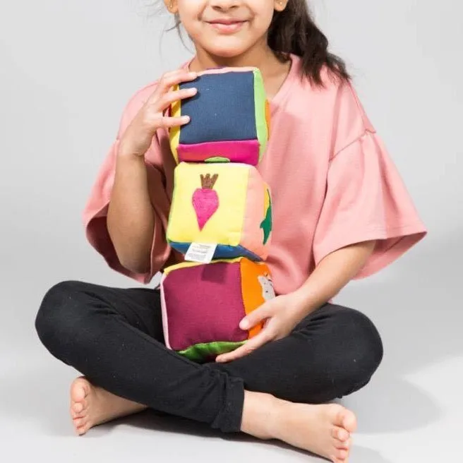 Animal, Fruit & Veggie Block Set