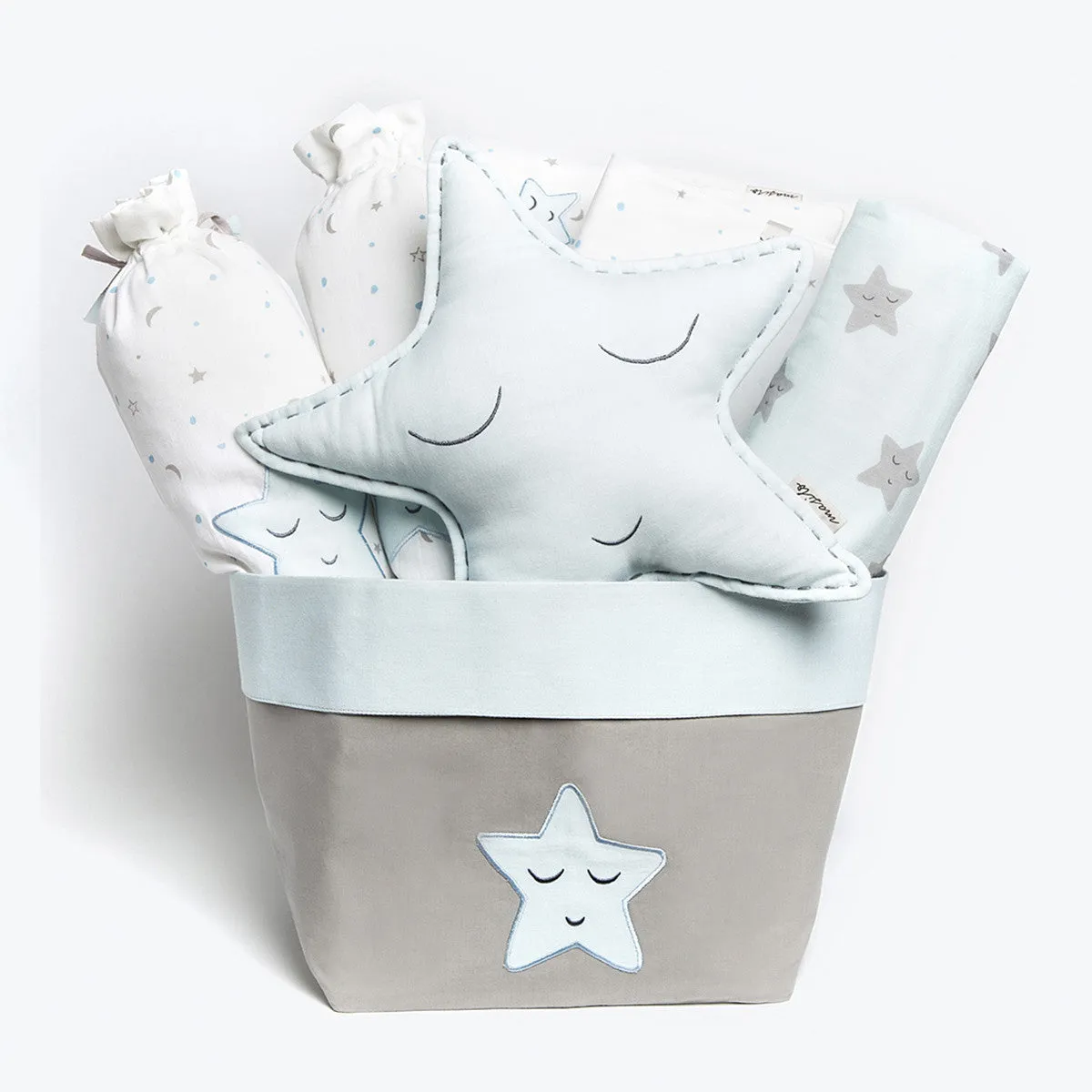 Baby Rock My Crib Gift Basket <br> Blue Star<br><span style="font-size: 10px;">Can be Personalised</span>