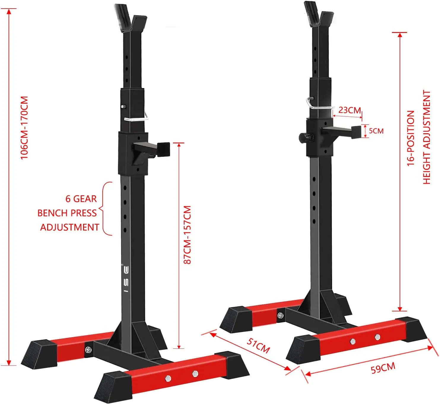 Cage de Squat Rglable Fitnessterapy