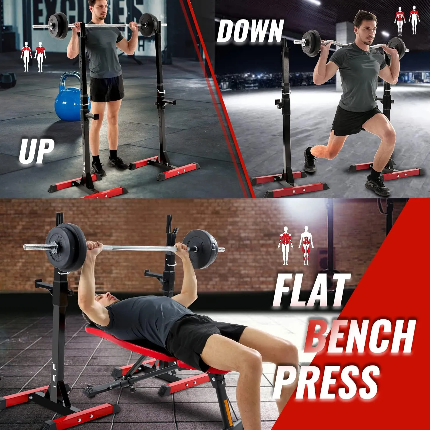 Cage de Squat Rglable Fitnessterapy