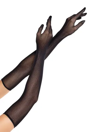 Dramatic Fishnet Opera Gloves  Elegant & Edgy Accessory