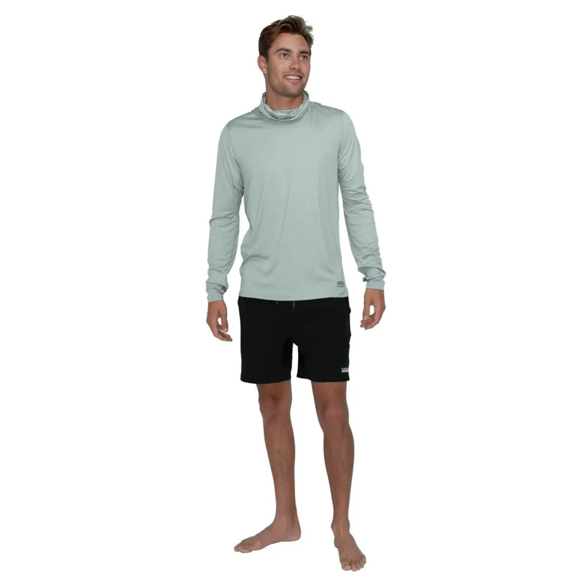 Florence Marine X Hooded Long Sleeve UPF Shirt - Light Grey