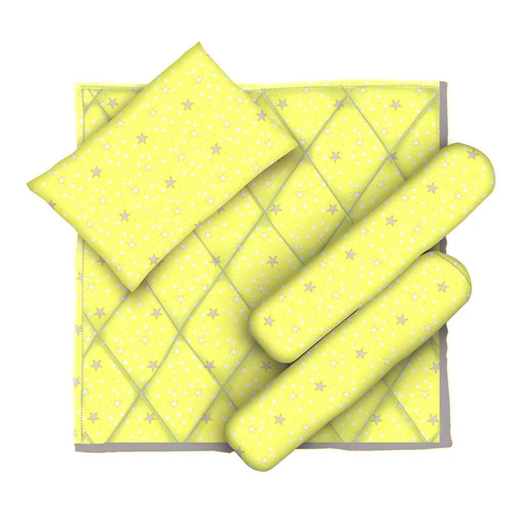 Layette Set with Baby Bodysuit & Booties <br> Yellow Star <br> <span style="font-size: 11px; font-family:Helvetica,Arial,sans-serif;">Can Be Personalised</span>