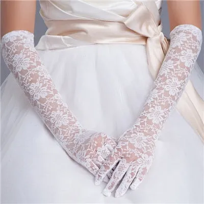 Long Lace Bridal Gloves