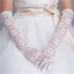 Long Lace Bridal Gloves