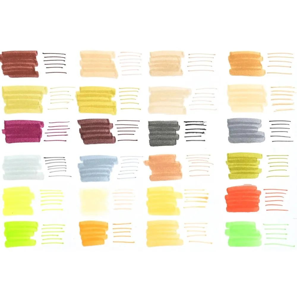 Peter Pauper Press Studio Series Dual-Tip Coloring Markers 24pk Skintones
