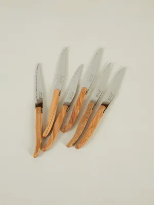 Steak Knife Set - Olive Wood