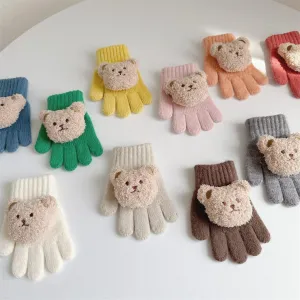 Teddy Bear Knitted Gloves