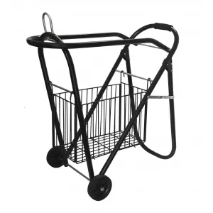 TuffRider Fold down rolling saddle dolly w/basket