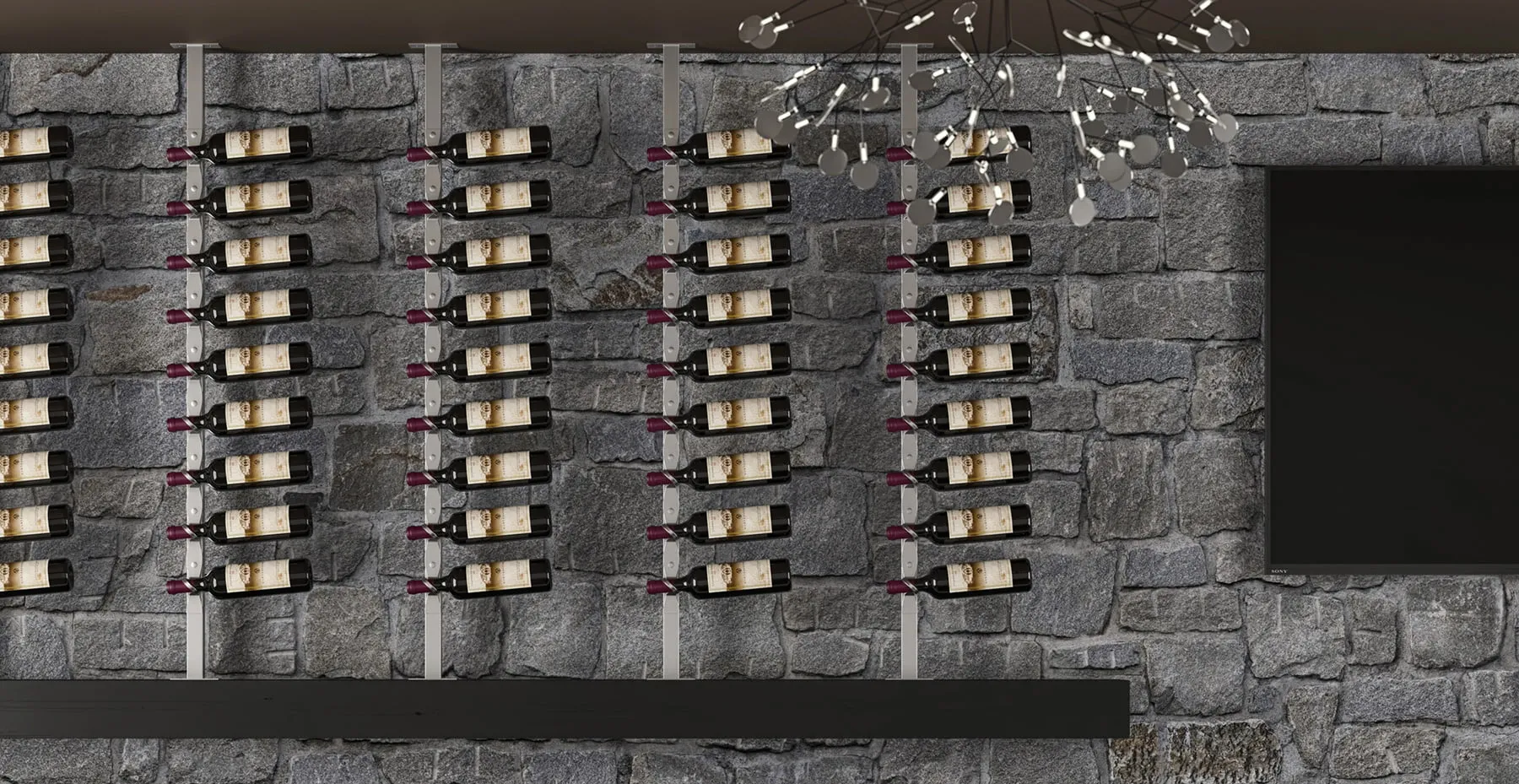VintageView Helix Wine Rack Post (floating wine rack system support)