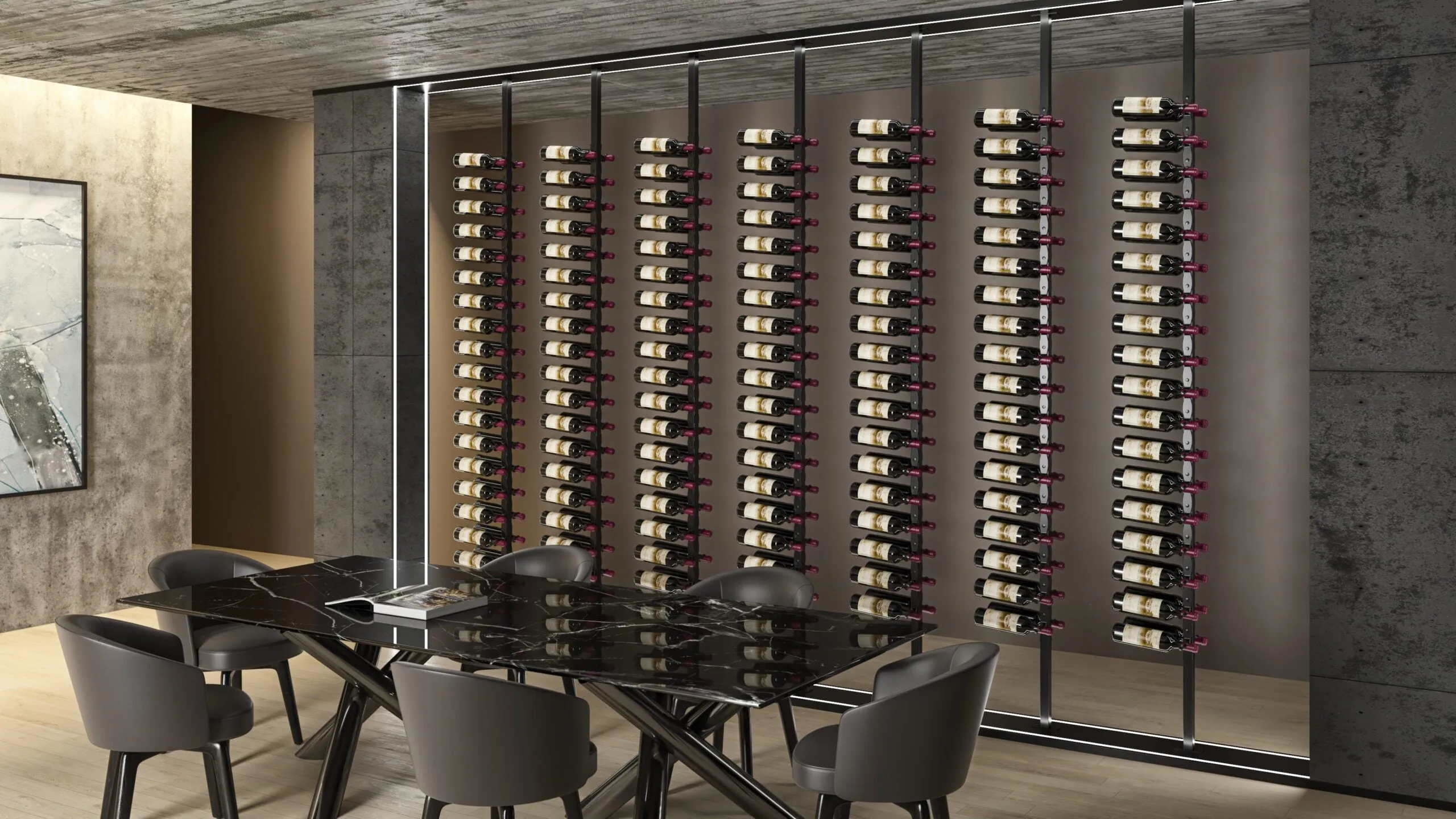 VintageView Helix Wine Rack Post (floating wine rack system support)